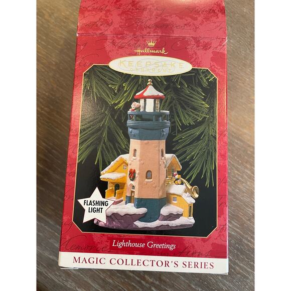 Hallmark Ornament Lighthouse Greetings Magic Collector's Series 1999 - Picture 2 of 6